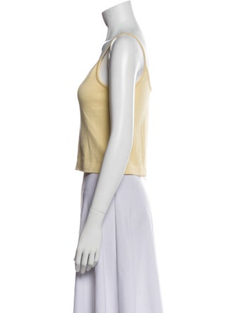 St. John V-Neck Sleeveless Crop Top