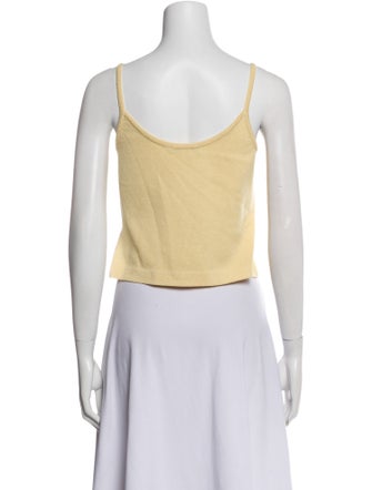 St. John V-Neck Sleeveless Crop Top