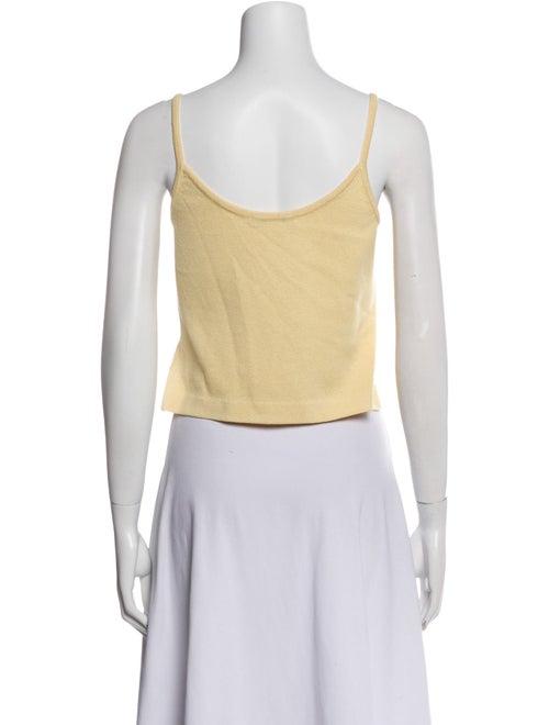 St. John V-Neck Sleeveless Crop Top