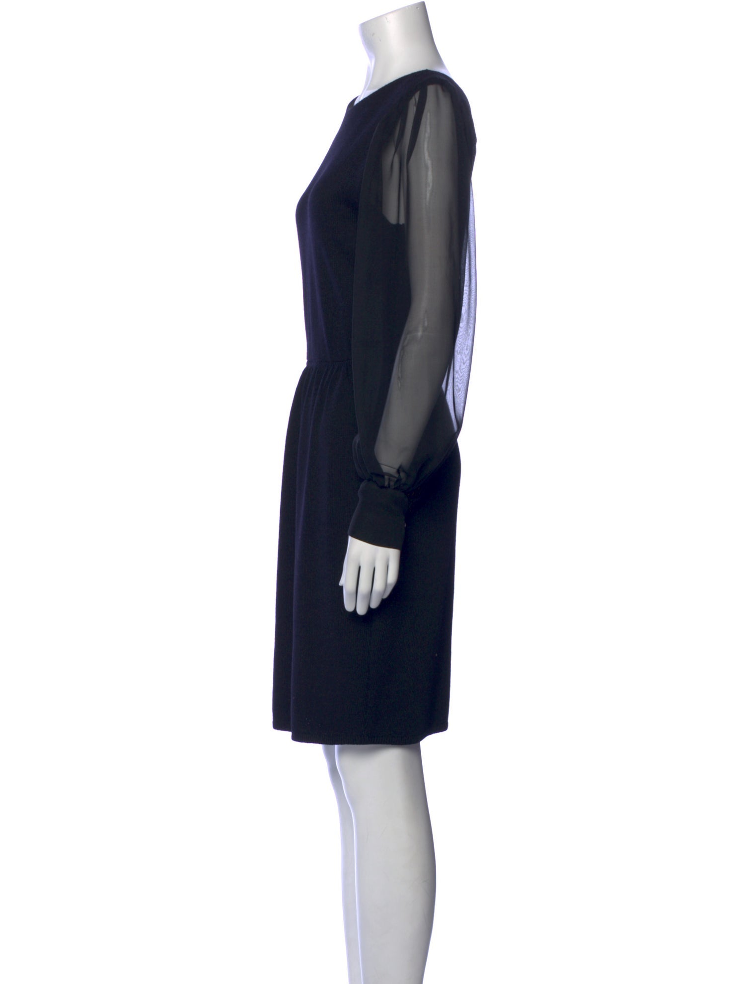 St. John Scoop Neck Knee-Length Dress