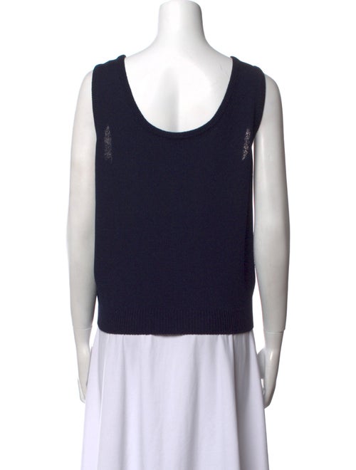 St. John Scoop Neck Sleeveless Top