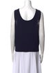 St. John Scoop Neck Sleeveless Top