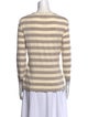 St. John Striped Scoop Neck Top