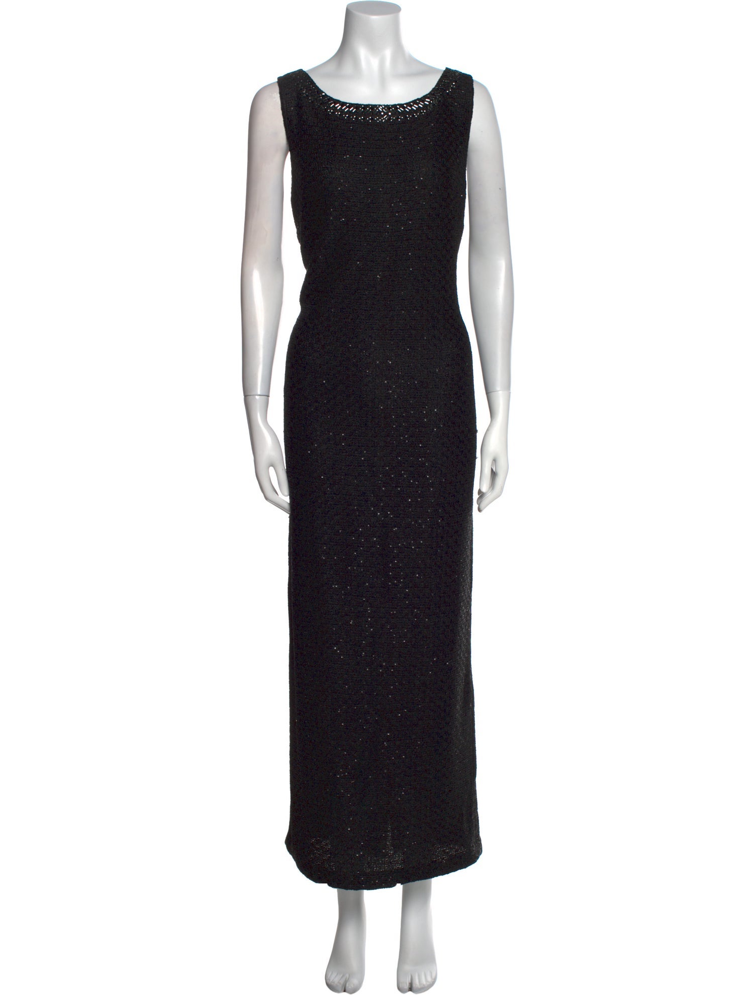 St. John Scoop Neck Long Dress