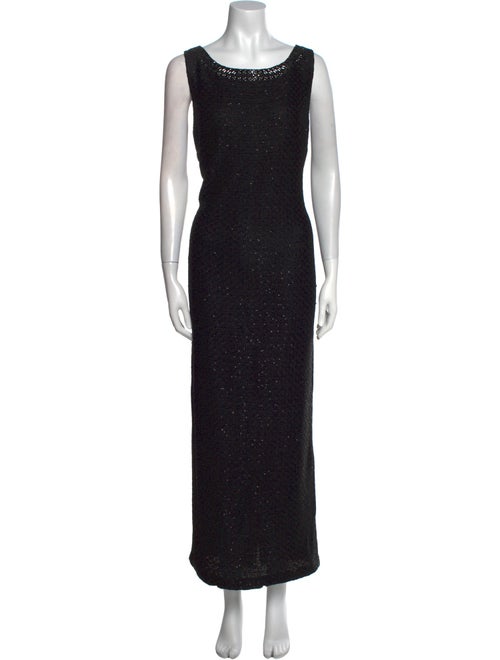 St. John Scoop Neck Long Dress