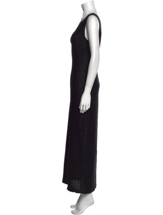 St. John Scoop Neck Long Dress