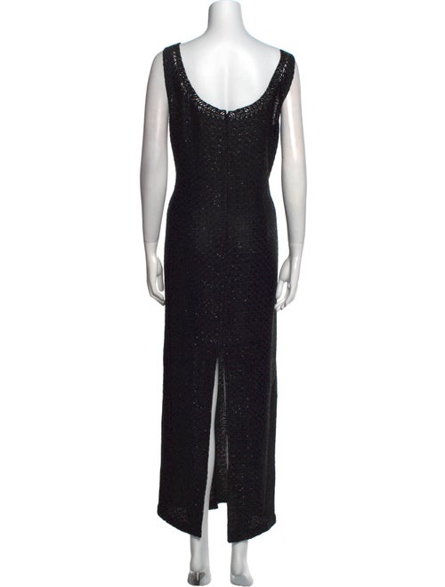 St. John Scoop Neck Long Dress