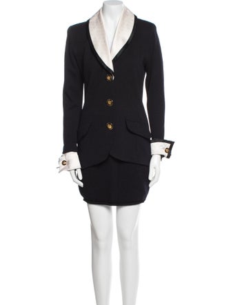 St. John Crystal Embellishments Skirt Suit