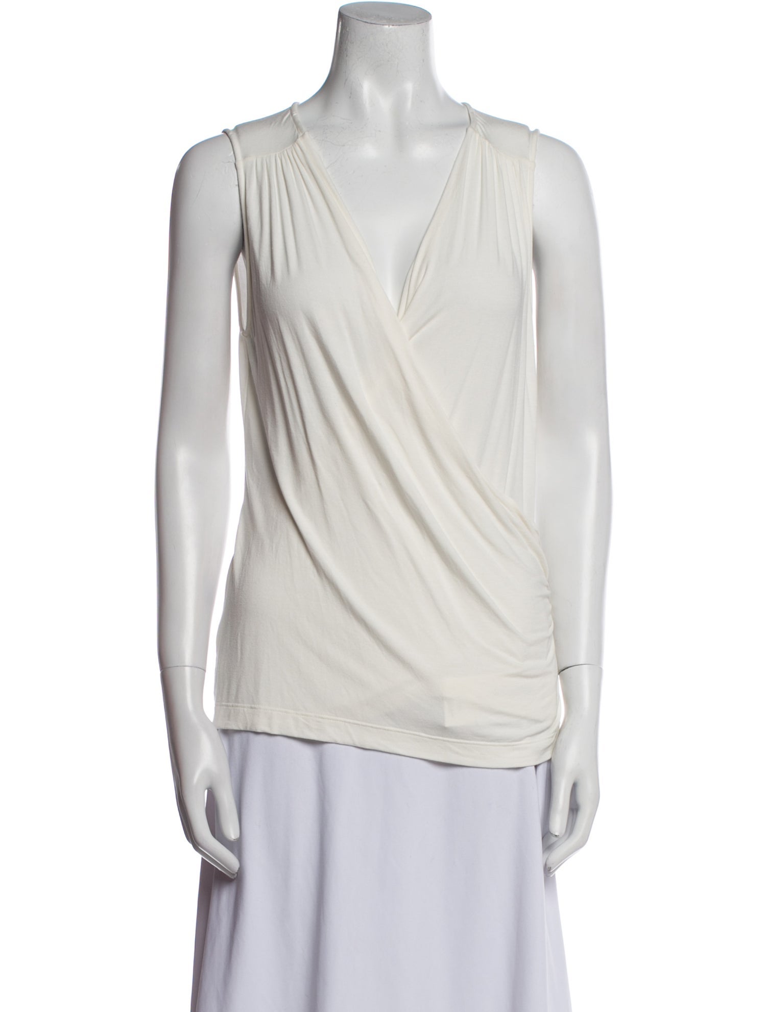 St. John V-Neck Sleeveless Blouse