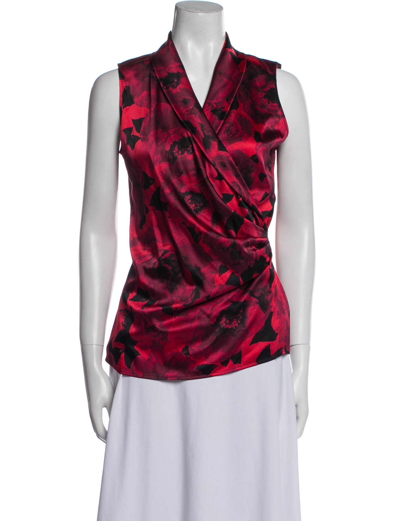 St. John Silk Printed Blouse