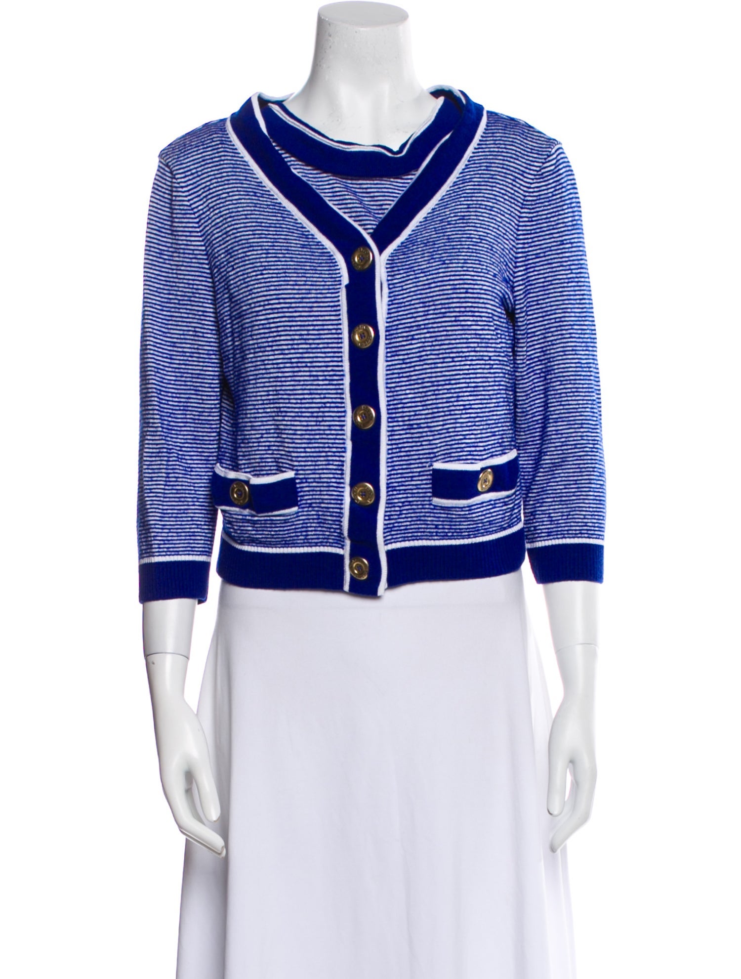 St. John Striped Sequin Embellishments Set