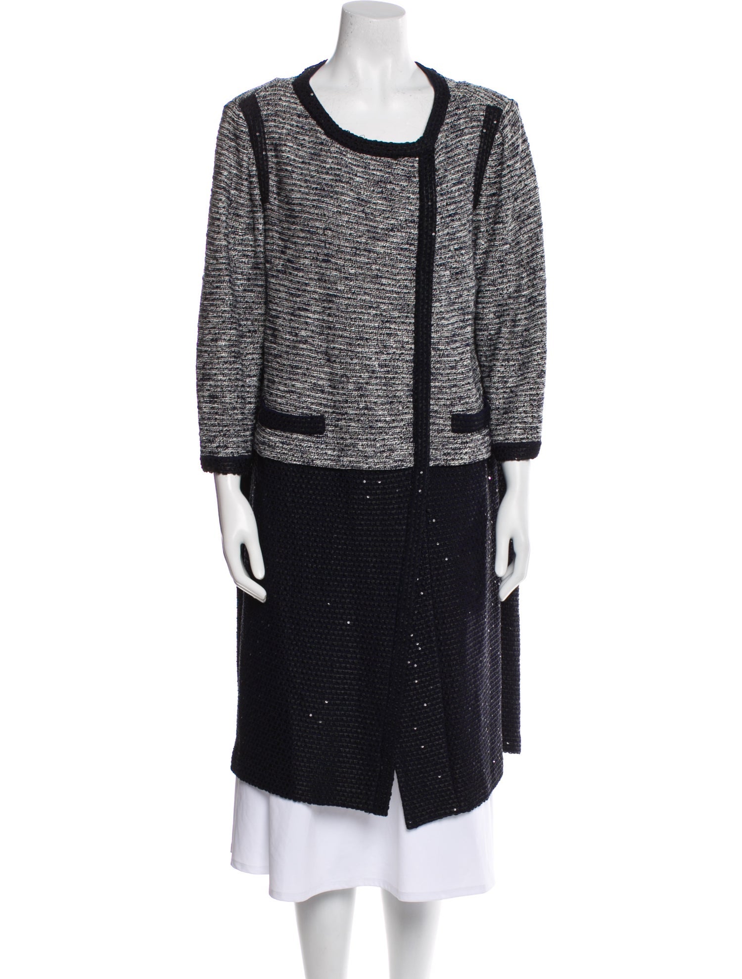 St. John Colorblock Pattern Coat