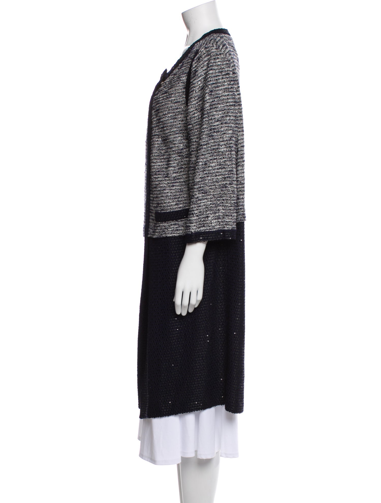 St. John Colorblock Pattern Coat