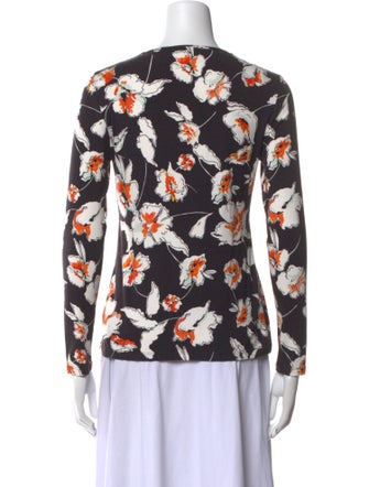 St. John Printed V-Neck Top