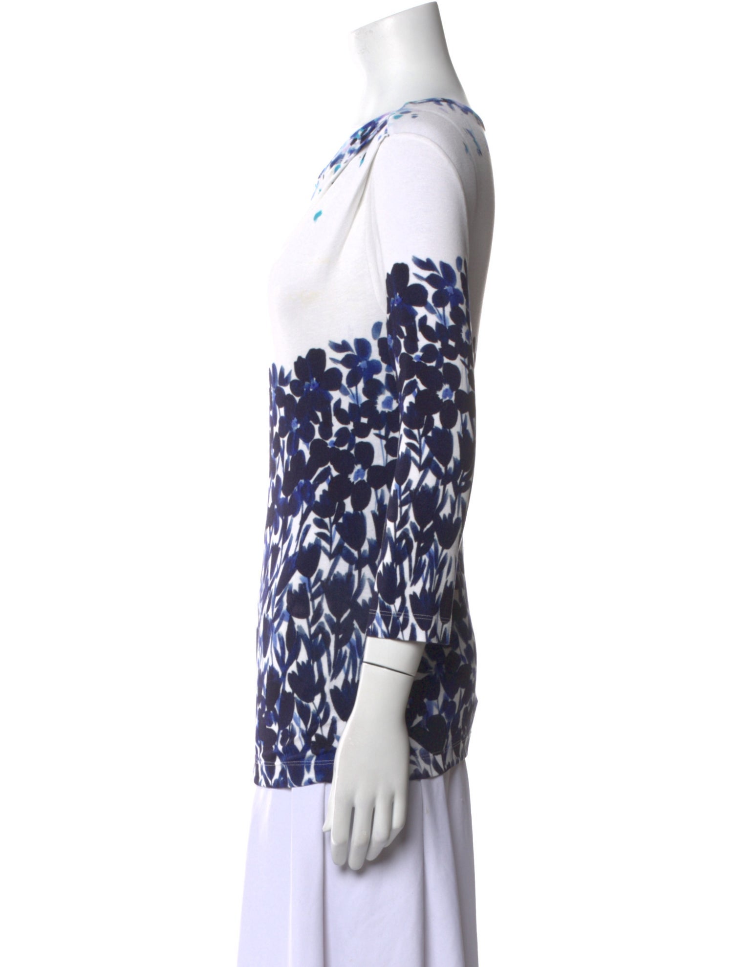 St. John Printed Cowl Neck Tunic