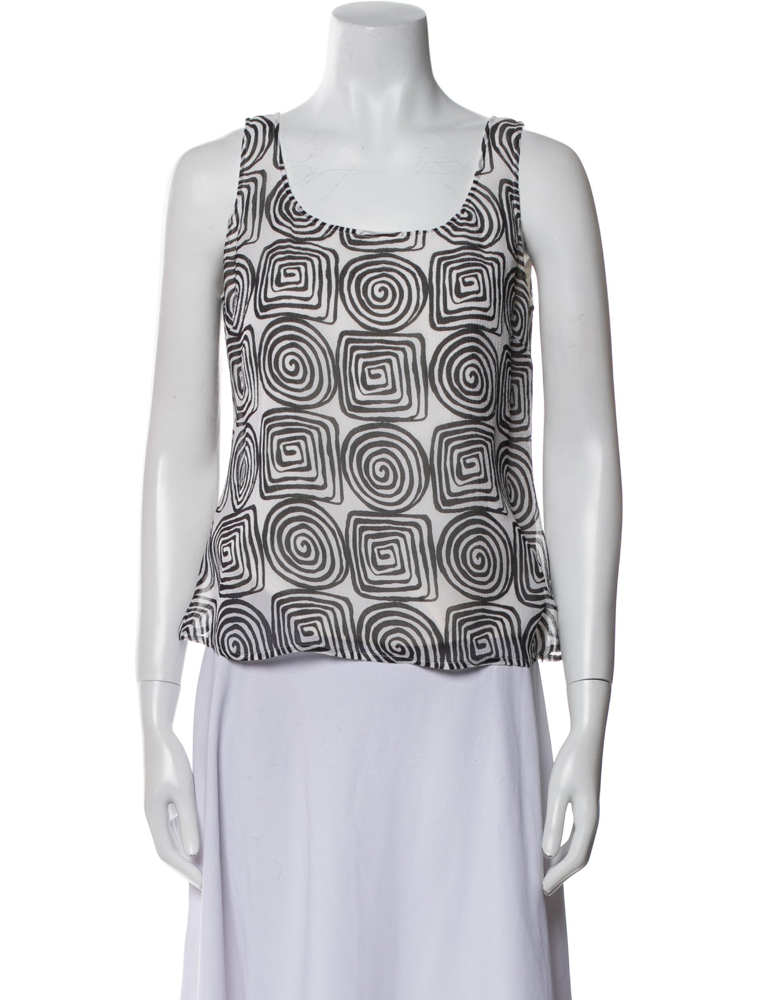 St. John Silk Printed Top