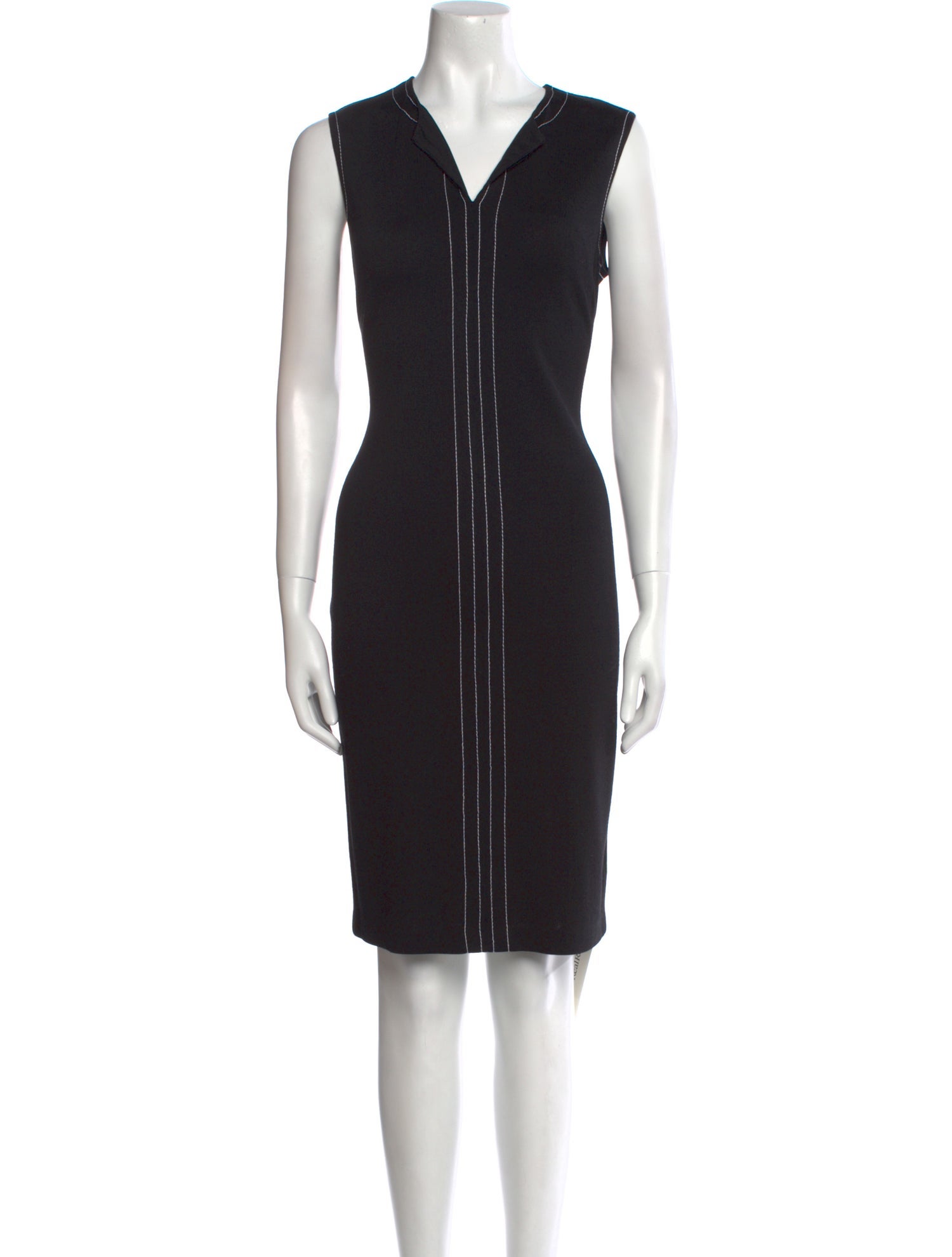 St. John V-Neck Knee-Length Dress