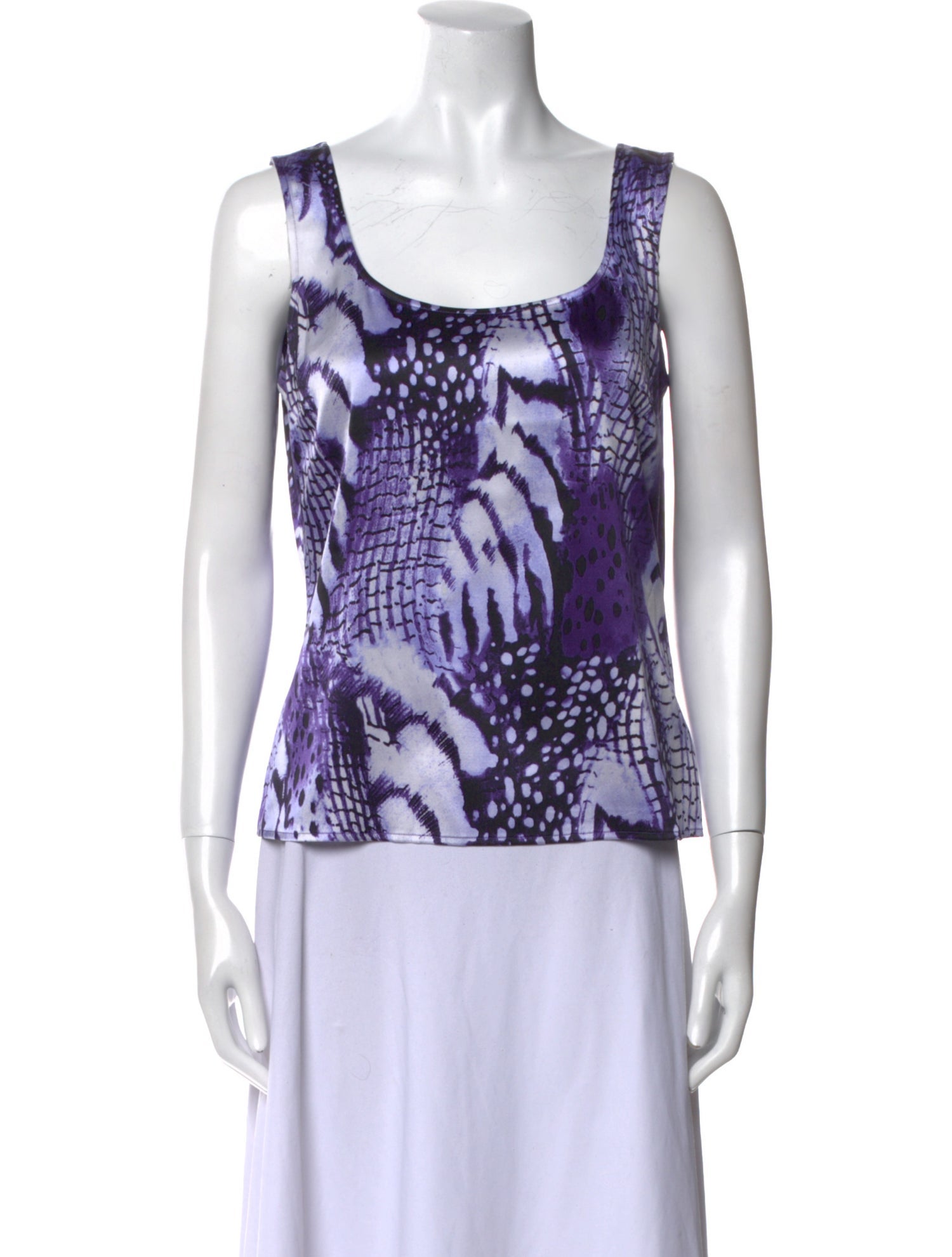 St. John Silk Printed Top