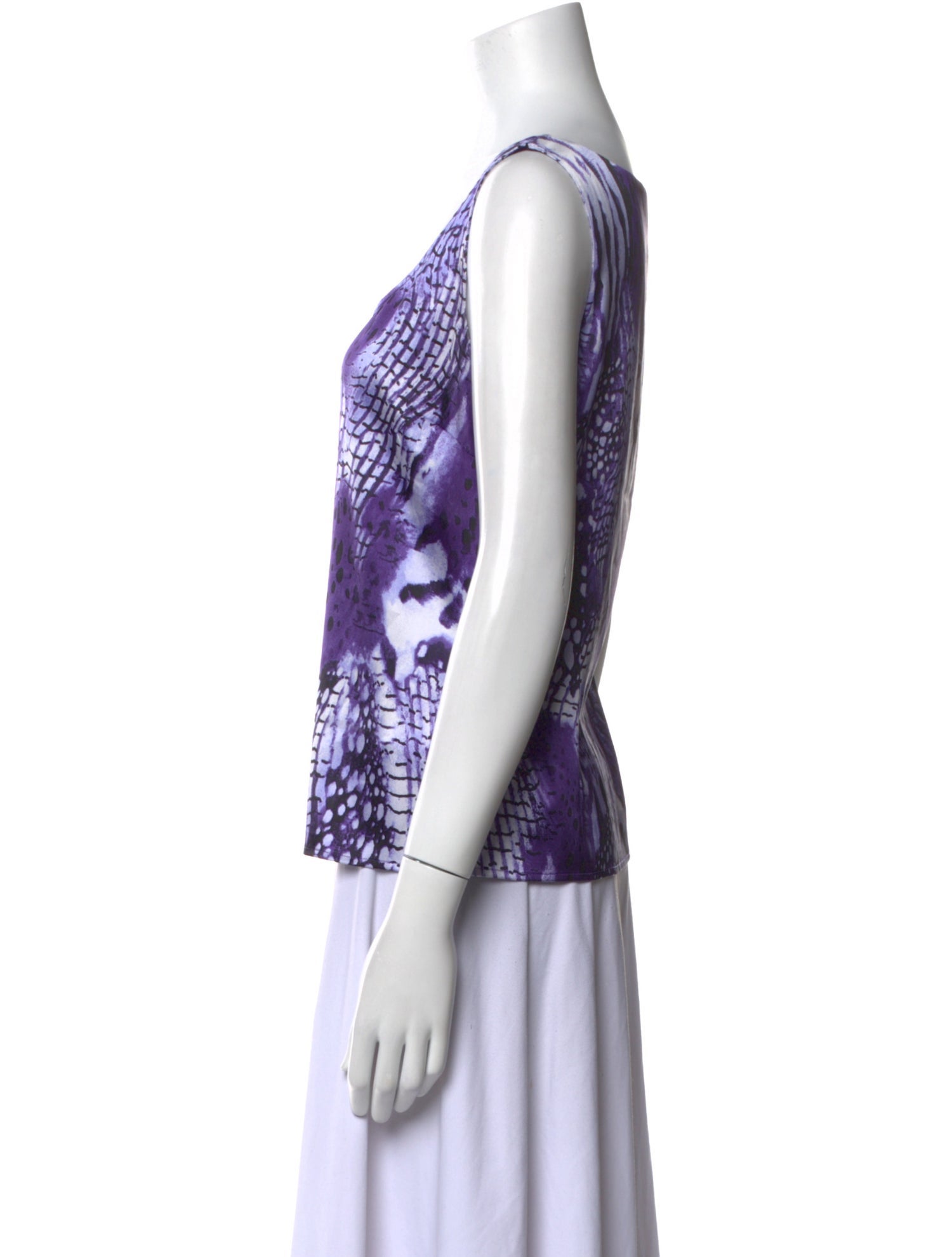 St. John Silk Printed Top