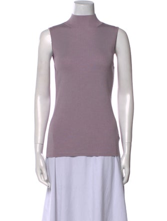 St. John Wool Mock Neck Sweater