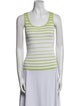 St. John Striped Scoop Neck Top