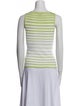 St. John Striped Scoop Neck Top