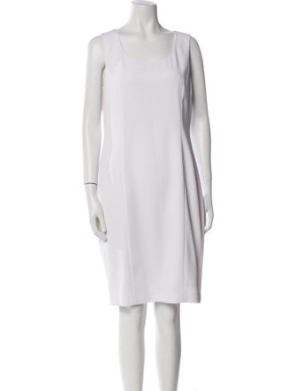 St. John Scoop Neck Knee-Length Dress