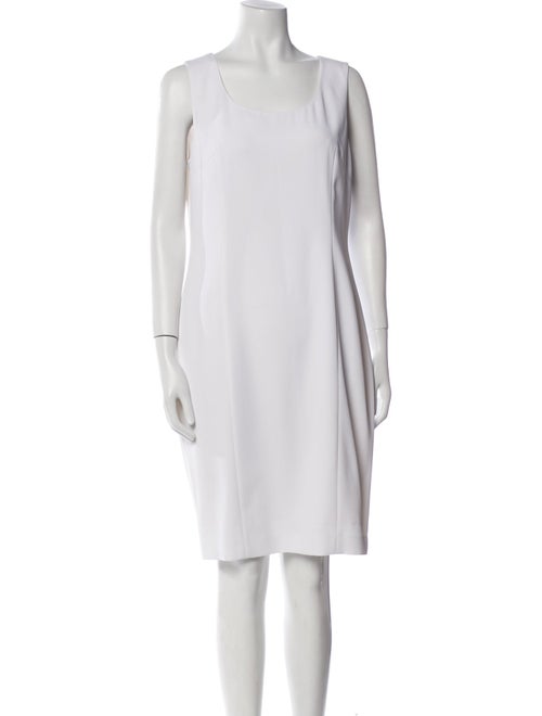 St. John Scoop Neck Knee-Length Dress