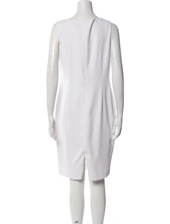 St. John Scoop Neck Knee-Length Dress