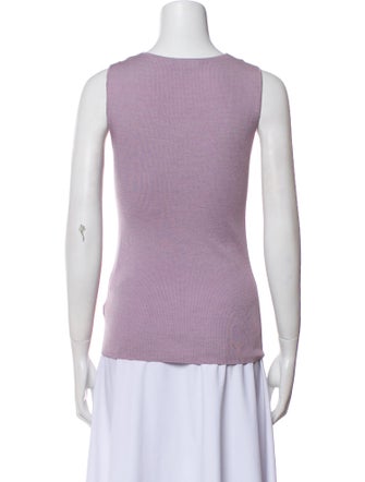 St. John Scoop Neck Sleeveless Top