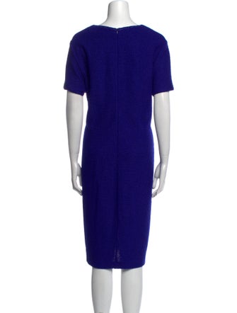 St. John Square Neckline Midi Length Dress