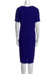 St. John Square Neckline Midi Length Dress