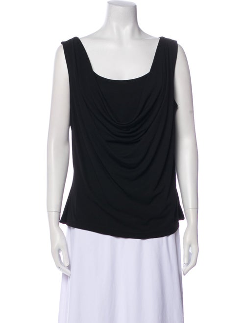 St. John Cowl Neck Sleeveless Top