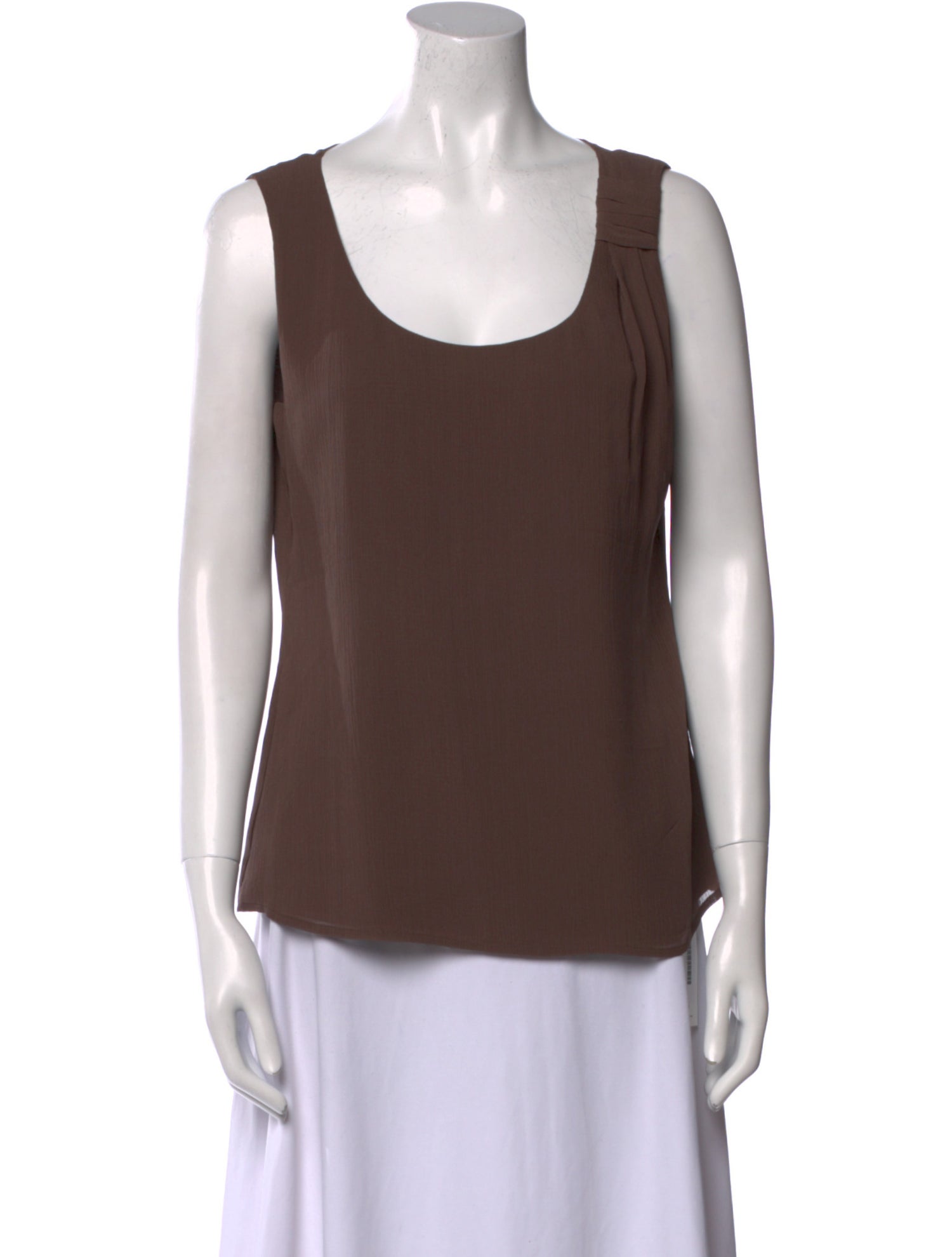 St. John Silk Scoop Neck Top