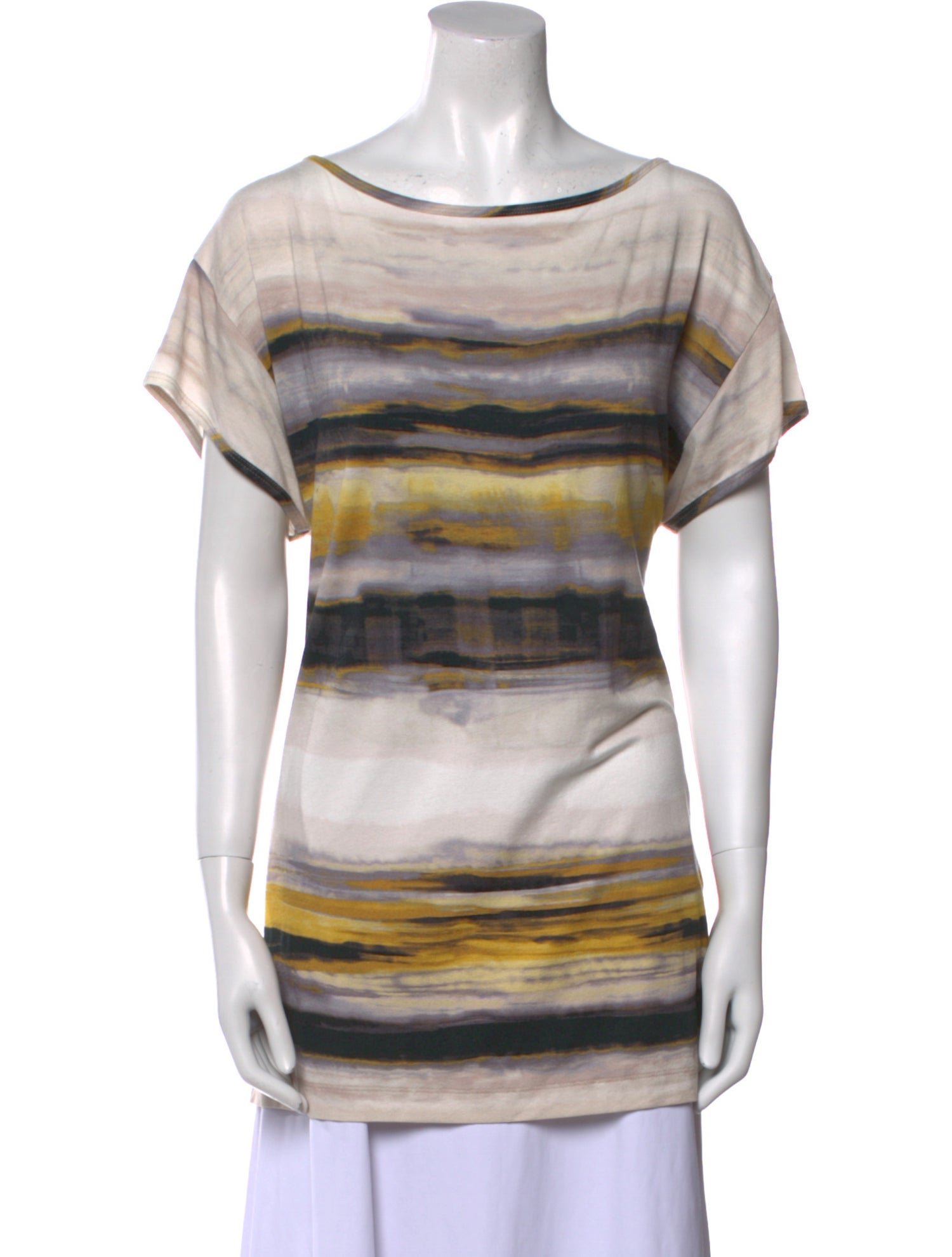 St. John Striped Scoop Neck Tunic w/ Tags