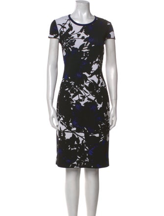 St. John Printed Knee-Length Dress