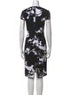 St. John Printed Knee-Length Dress