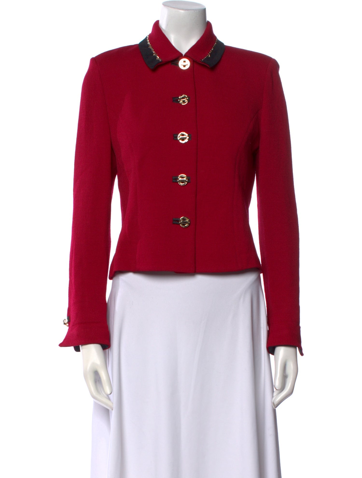 St. John Collection Wool Mock Neck Sweater