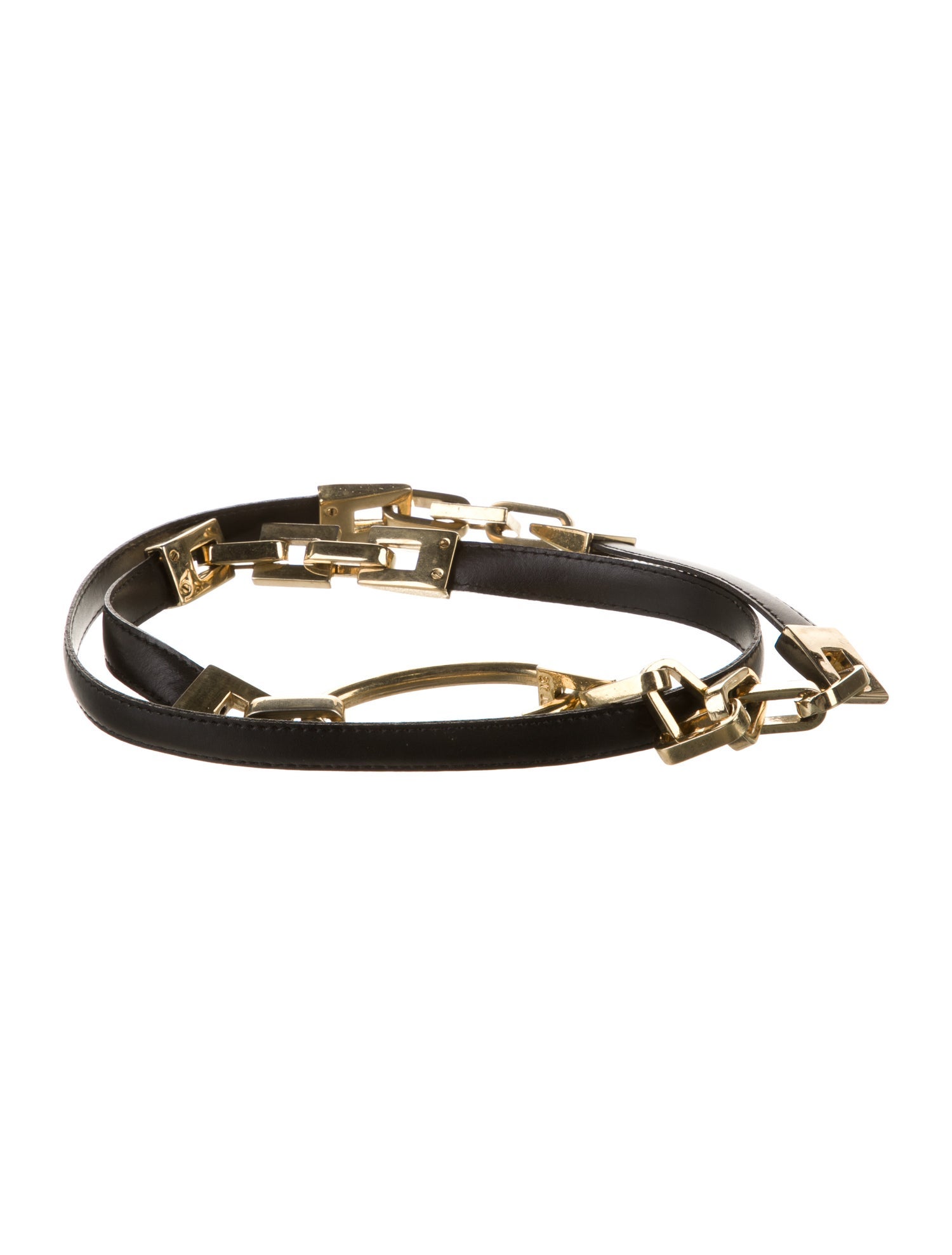 St. John Skinny Leather Waist Belt