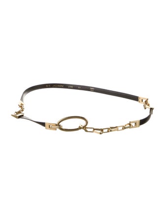 St. John Skinny Leather Waist Belt