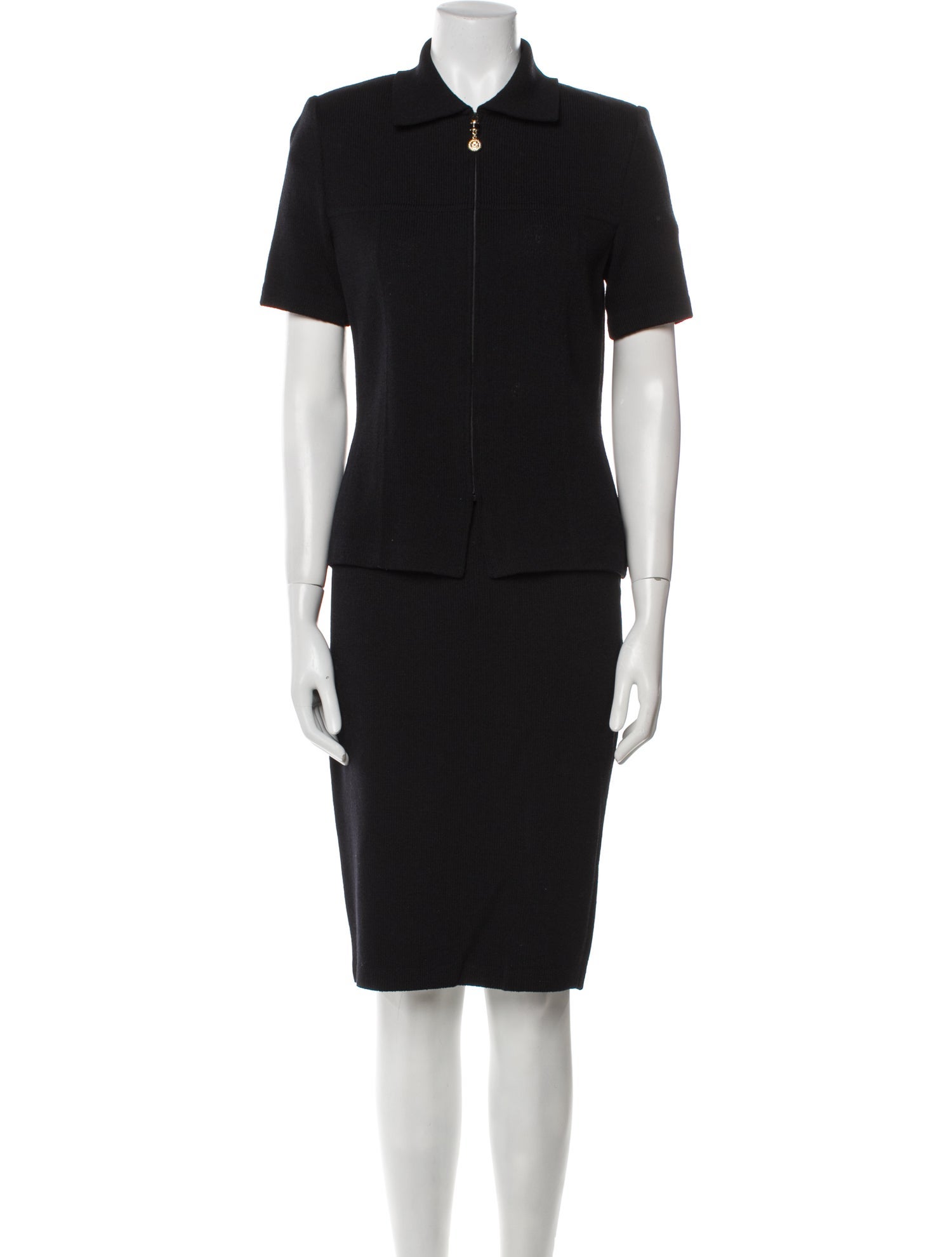 St. John Crystal Embellishments Skirt Set