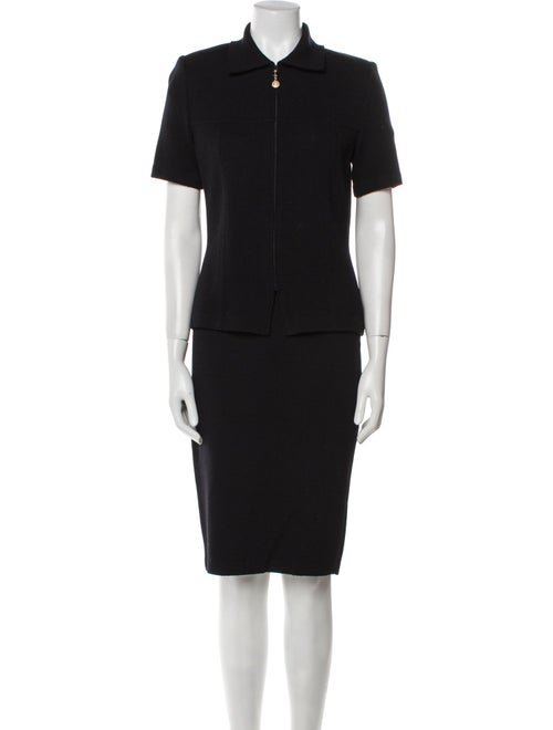 St. John Crystal Embellishments Skirt Set