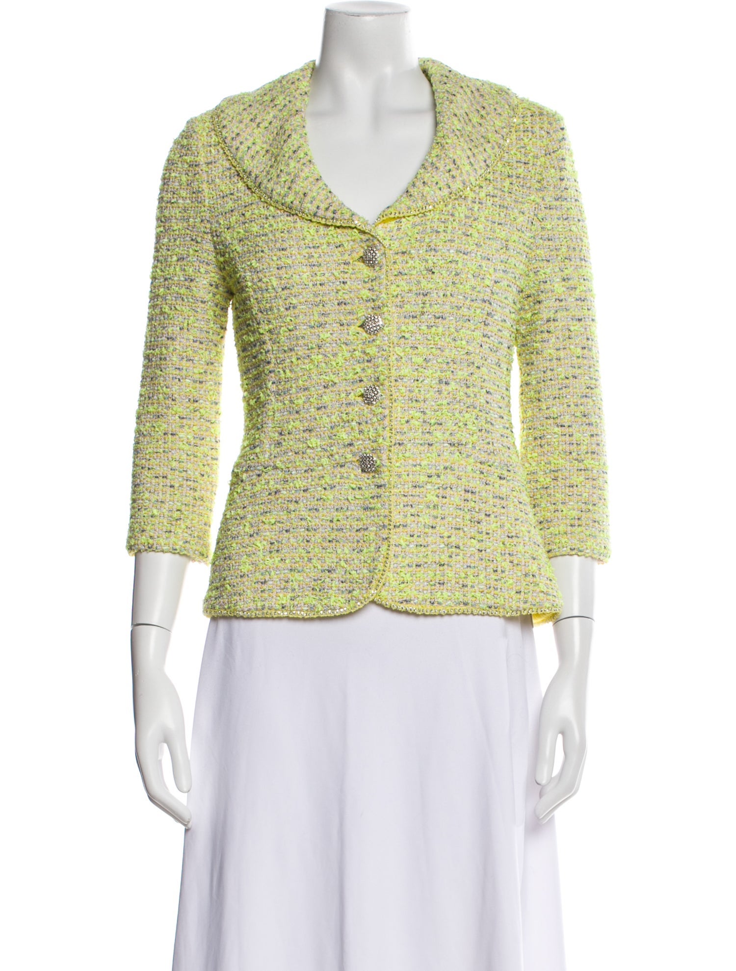 St. John Couture Tweed Pattern Evening Jacket