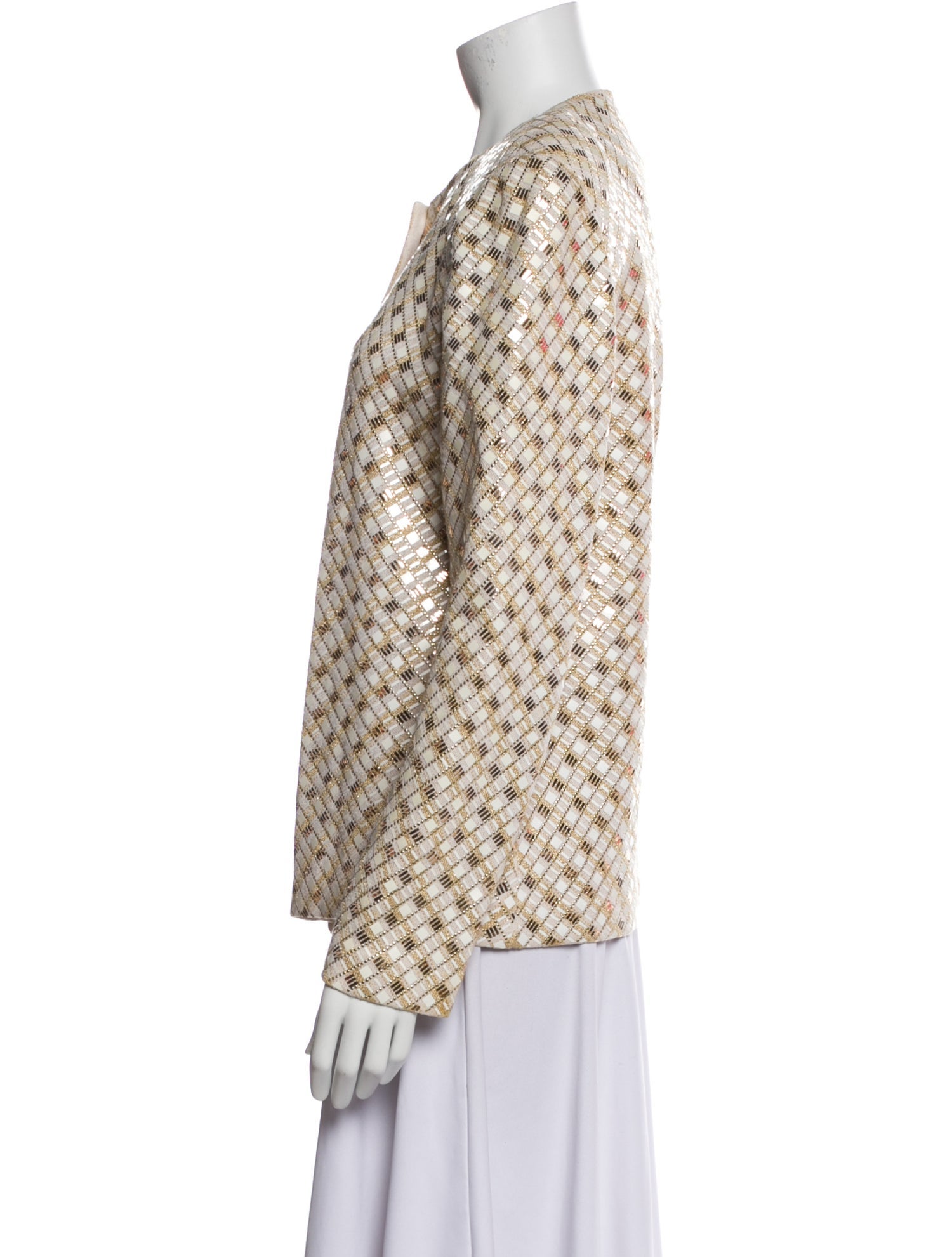 St. John Wool Printed Evening Jacket