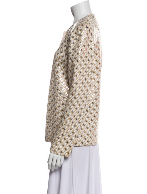 St. John Wool Printed Evening Jacket