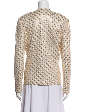 St. John Wool Printed Evening Jacket