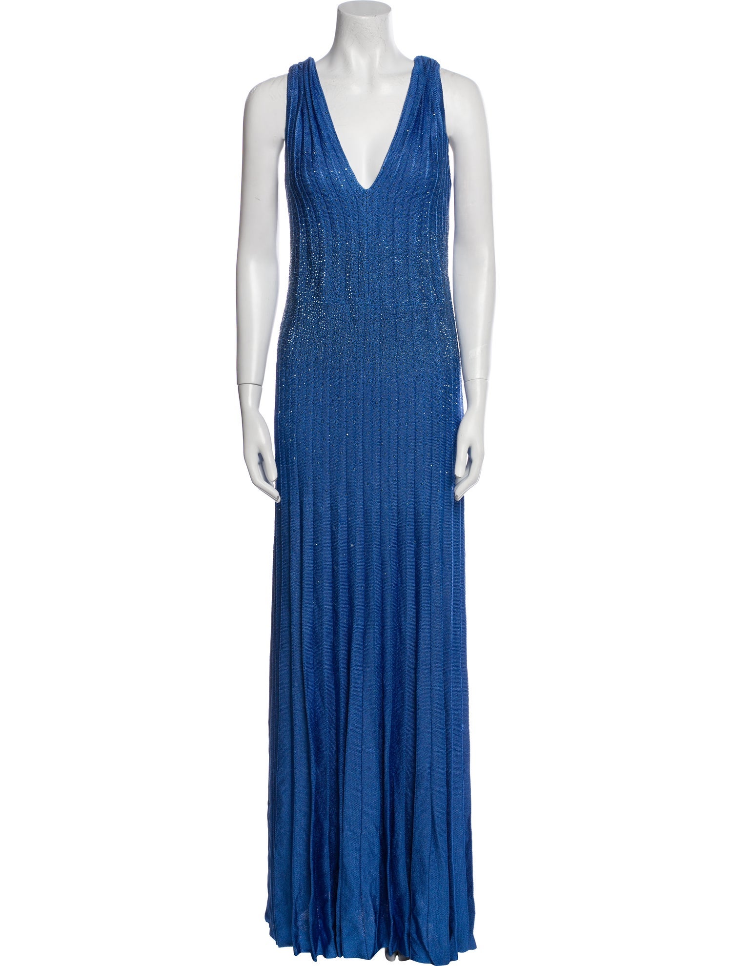 St. John V-Neck Long Dress