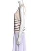 St. John Collection Striped Scoop Neck Top