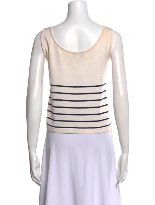 St. John Collection Striped Scoop Neck Top