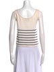 St. John Collection Striped Scoop Neck Top
